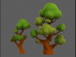 Trees Cartoon V11 3D Model