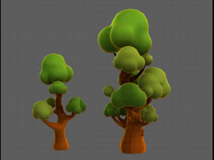 Trees Cartoon V11 3D Model