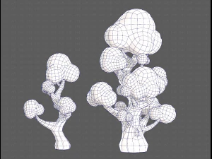 Trees Cartoon V11 3D Model