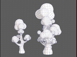 Trees Cartoon V11 3D Model