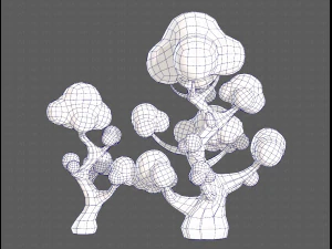 Trees Cartoon V11 3D Model