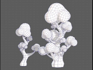 Trees Cartoon V11 3D Model