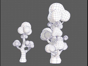Trees Cartoon V11 3D Model