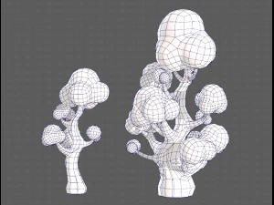 Trees Cartoon V11 3D Model