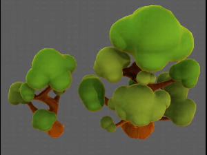 Trees Cartoon V11 3D Model