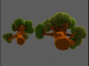 Trees Cartoon V11 3D Model