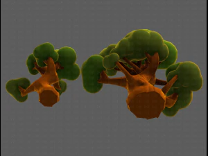 Trees Cartoon V11 3D Model