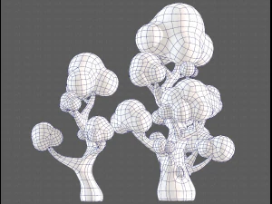 Trees Cartoon V11 3D Model