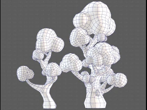 Trees Cartoon V11 3D Model