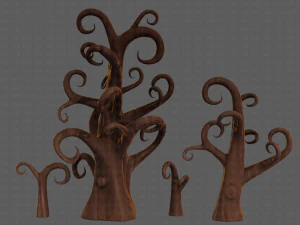 Trees Cartoon V12 3D Model