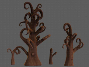 Trees Cartoon V12 3D Model