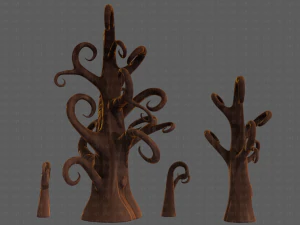 Trees Cartoon V12 3D Model