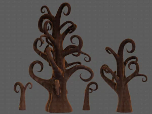 Trees Cartoon V12 3D Model