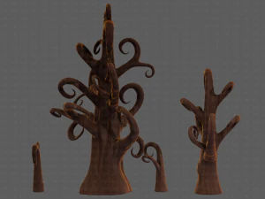 Trees Cartoon V12 3D Model