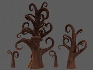 Trees Cartoon V12 3D Model