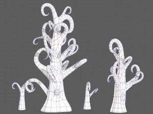 Trees Cartoon V12 3D Model