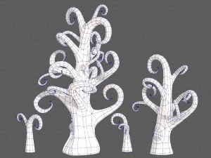 Trees Cartoon V12 3D Model