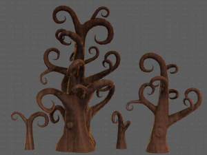 Trees Cartoon V12 3D Model