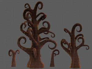 Trees Cartoon V12 3D Model