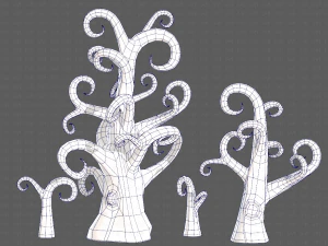 Trees Cartoon V12 3D Model