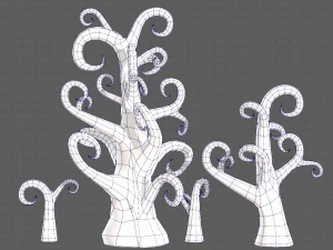 Trees Cartoon V12 3D Model