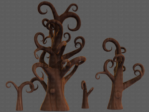 Trees Cartoon V12 Modelo 3D