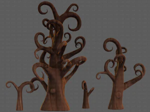 Trees Cartoon V12 3D Model