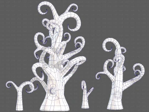 Trees Cartoon V12 3D Model