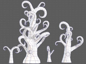 Trees Cartoon V12 3D Model