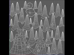 Trees Cartoon V12 3D Model