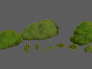 Trees Cartoon V13 3D Model