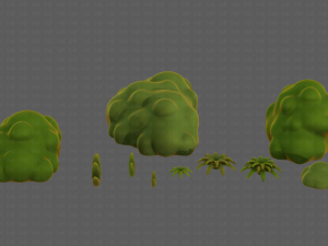 Trees Cartoon V13 3D Model