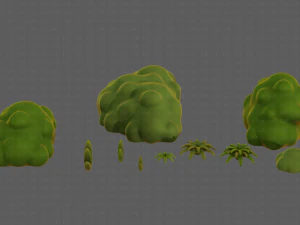 Trees Cartoon V13 3D Model