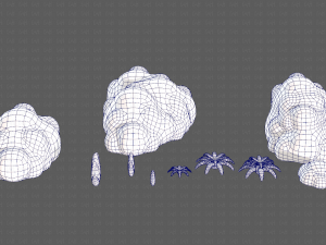 Trees Cartoon V13 3D Model
