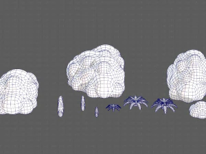 Trees Cartoon V13 3D Model