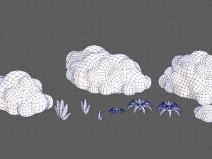 Trees Cartoon V13 3D Model