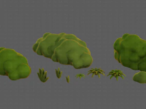 Trees Cartoon V13 3D Model