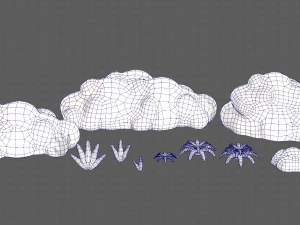 Trees Cartoon V13 3D Model