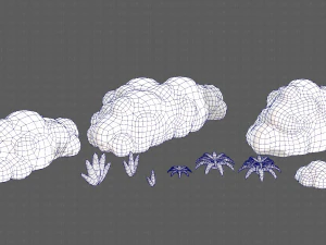 Trees Cartoon V13 3D Model