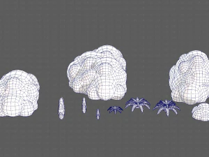 Trees Cartoon V13 3D Model