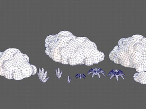 Trees Cartoon V13 3D Model