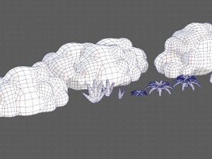 Trees Cartoon V13 3D Model