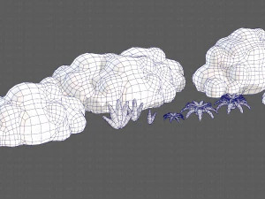 Trees Cartoon V13 3D Model