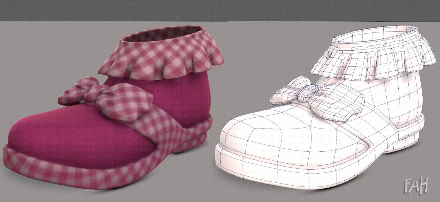 Shoes cartoonV48 3D Model .c4d .max .obj .3ds .fbx .stl .blend 