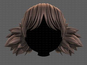 3D Hair style for girl V106 3D मॉडल