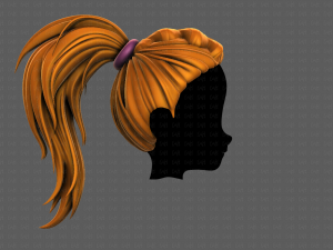 3D Hair style for girl V107 Modelo 3D