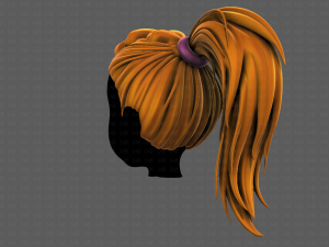 3D Hair style for girl V107 Modelo 3D