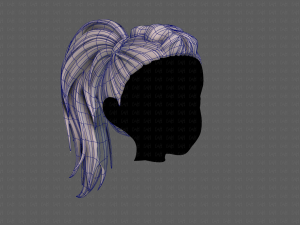 3D Hair style for girl V107 Modelo 3D