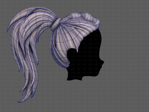 3D Hair style for girl V107 Modelo 3D
