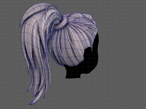 3D Hair style for girl V107 Modelo 3D